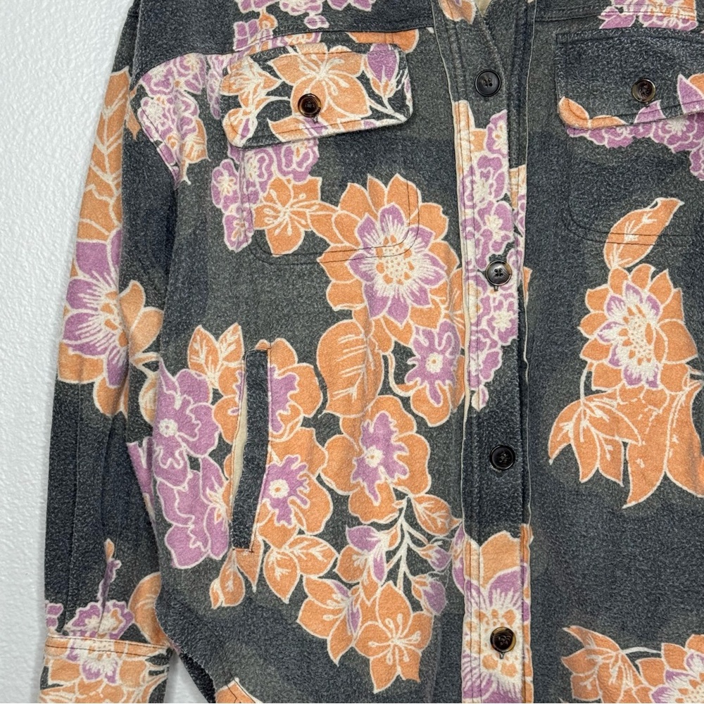 Free People Printed Ruby Jacket in Charcoal Combo, size XS - Picture 5 of 7
